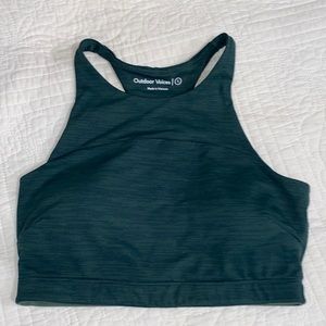Outdoor Voices Tech Sweat Crop- Evergreen